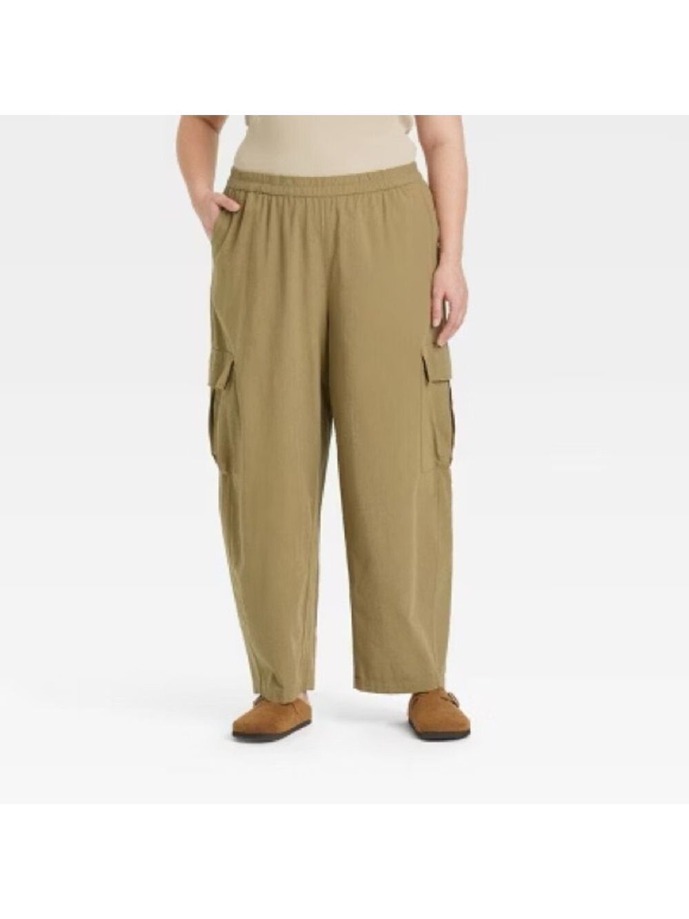 NWT Universal Thread Women's XS Straight Cargo Pockets Cotton Khaki pants